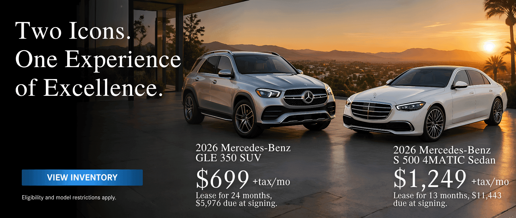 Lease Offers for MB GLE 350 & MB S500