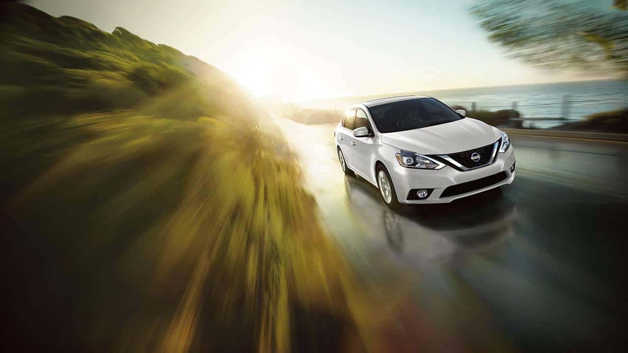 2017 Nissan Sentra white exterior model
