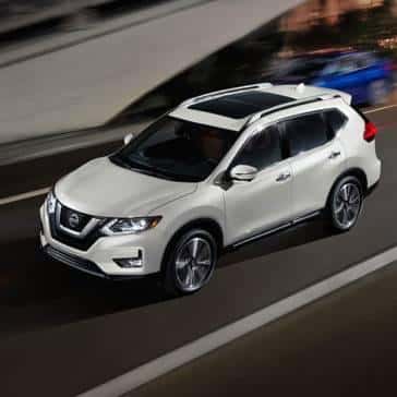 2017 Nissan Rogue white exterior model