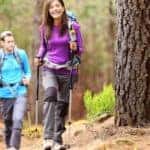 Hikers in forest