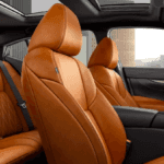 Nissan Maxima interior with tan leather seating