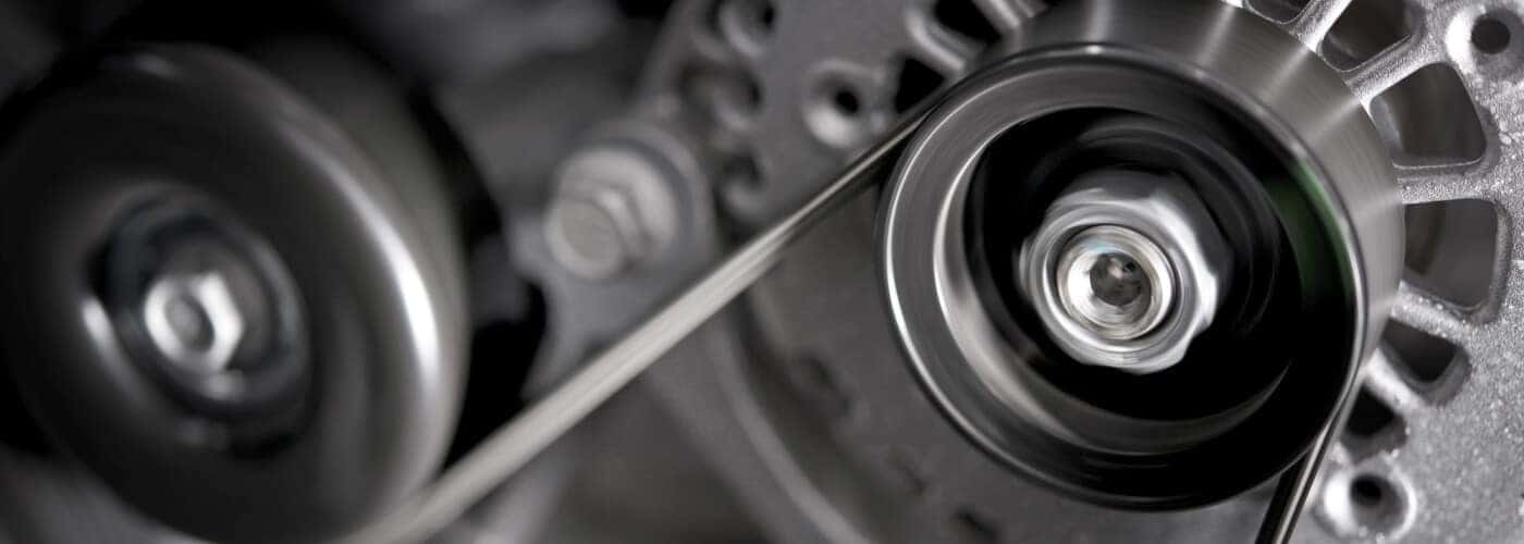 Alternator inside the car engine