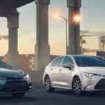 2020 Toyota Corolla parked under bridge