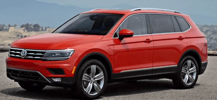 The 2018 Volkswagen Tiguan, in a blog post about the Volkswagen Atlas.