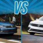 A custom image of the 2018 Volkswagen Jetta compared to the Passat