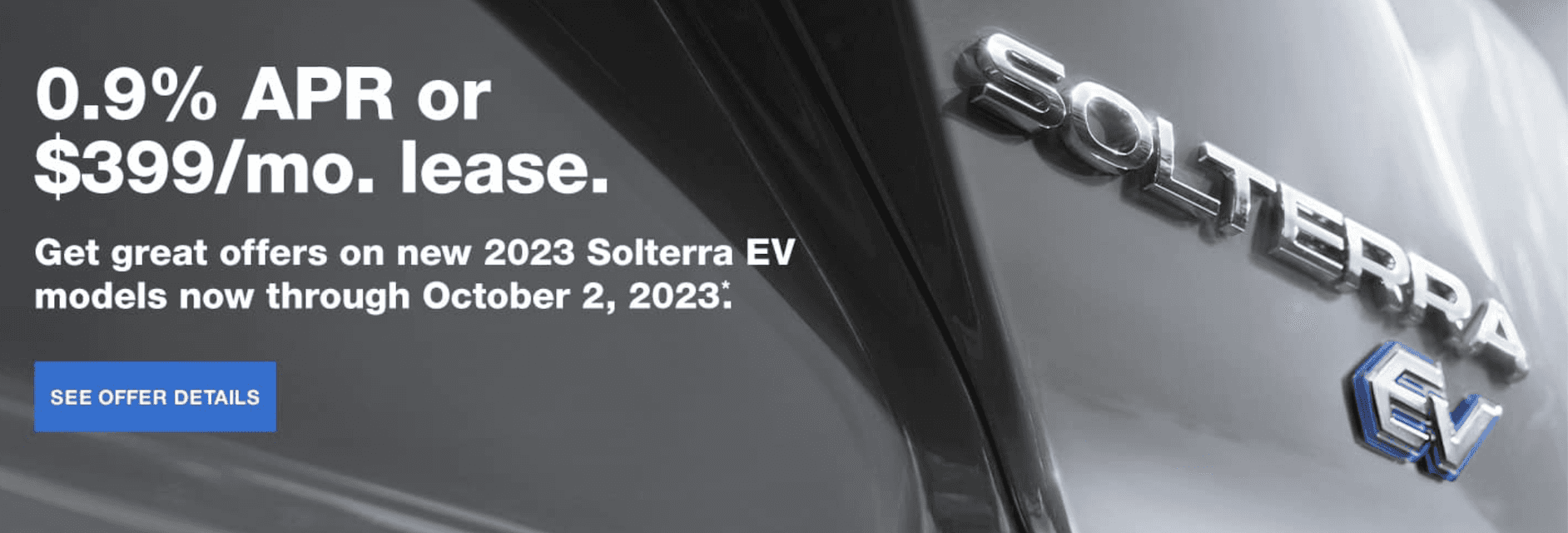 solterra incentives at Subaru of Corvallis