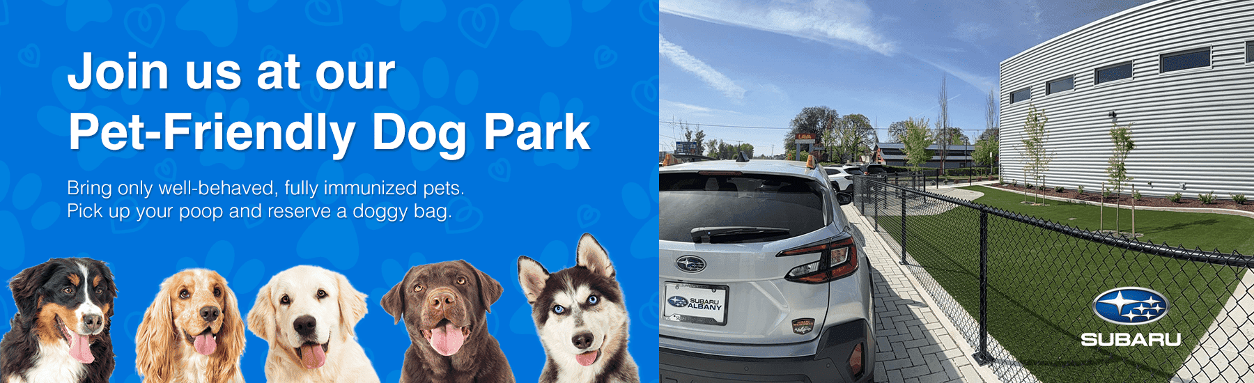 Join us at our Pet-Friendly Dog Park