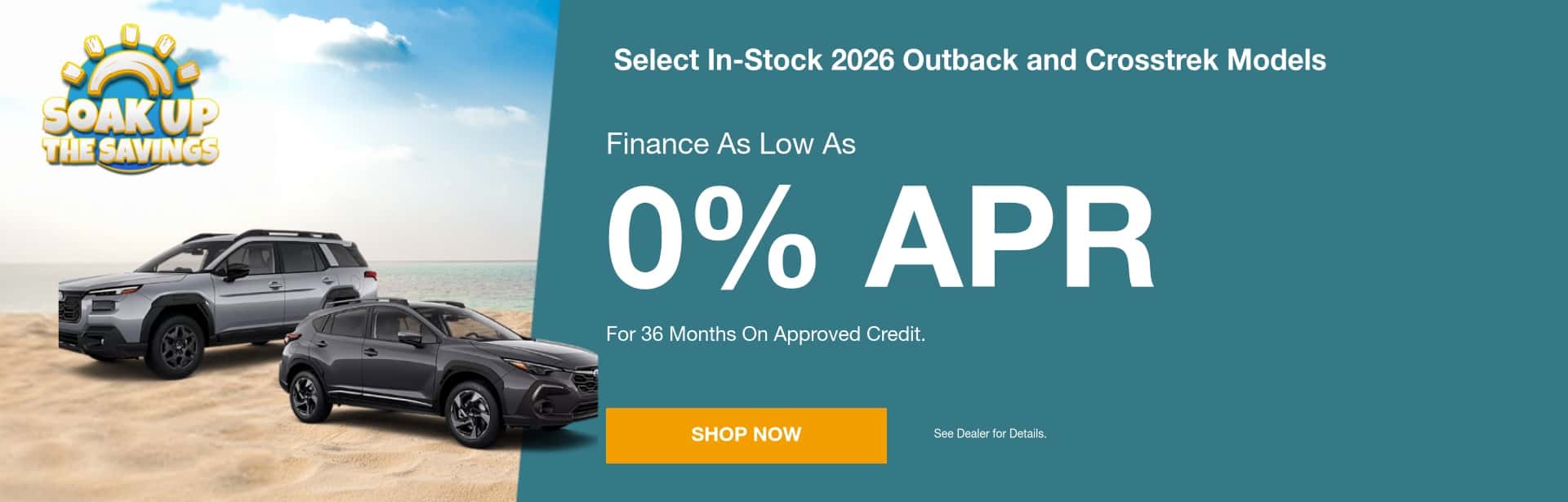 July Outback and Crosstrek Offer