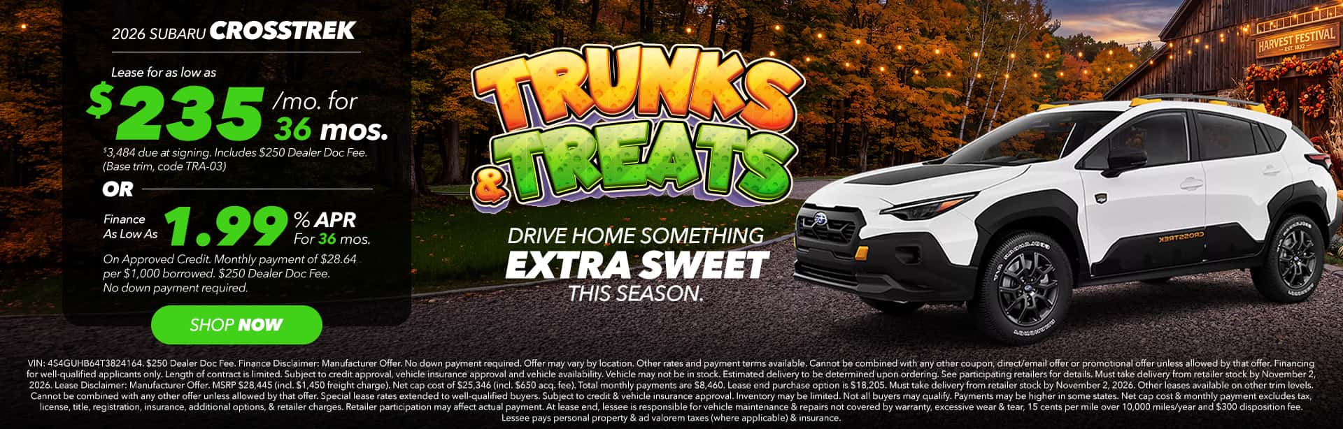 October Crosstrek Offer