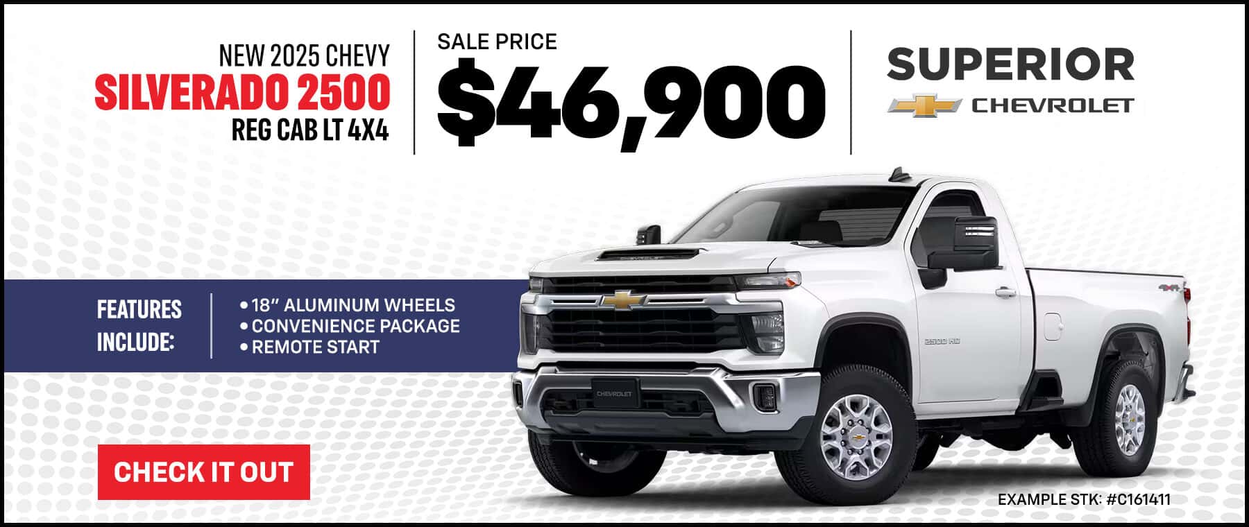 2025 Silverado 2500HD Reg Cab LT 4X4 Promo
