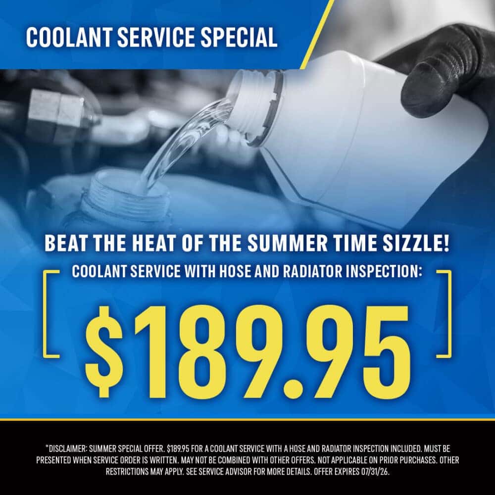 Coolant service with hose and radiator inspection Promo