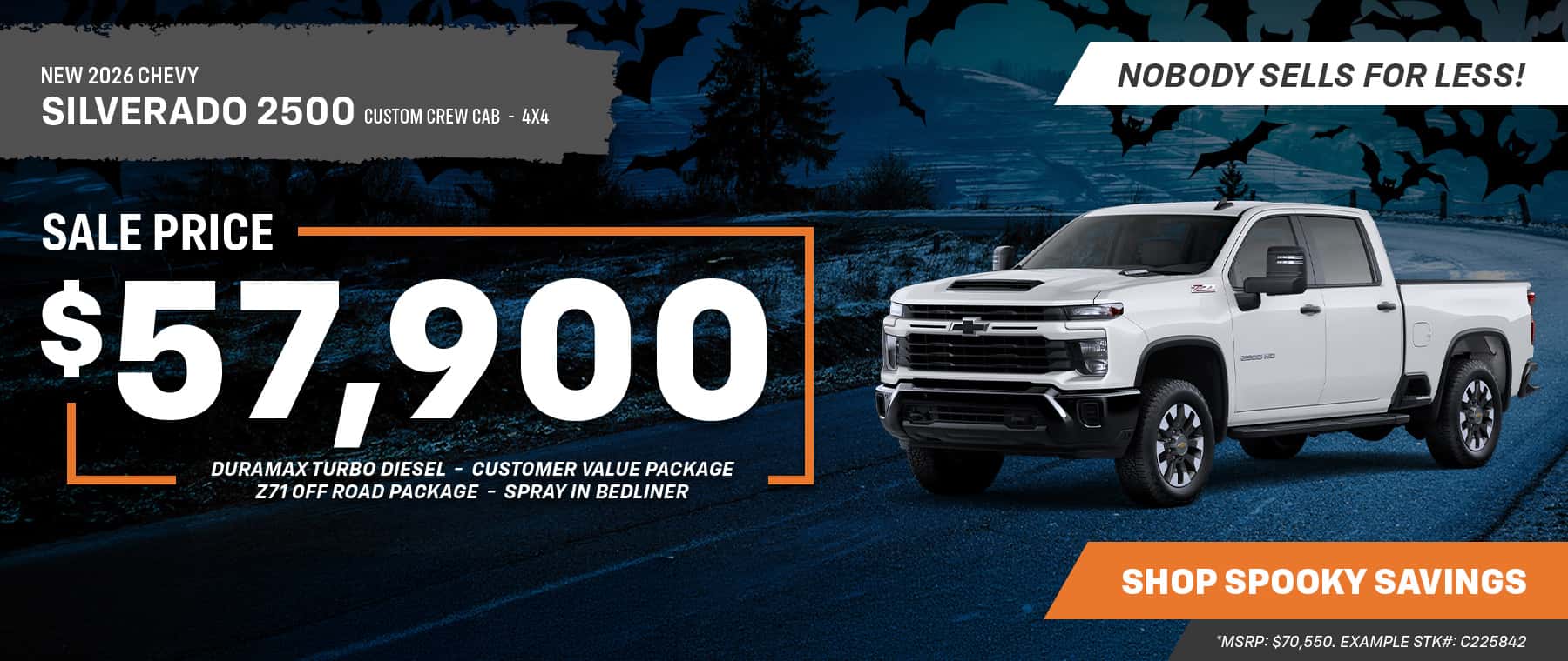Save on 2026 Chevrolet Silverado 2500HD Promo