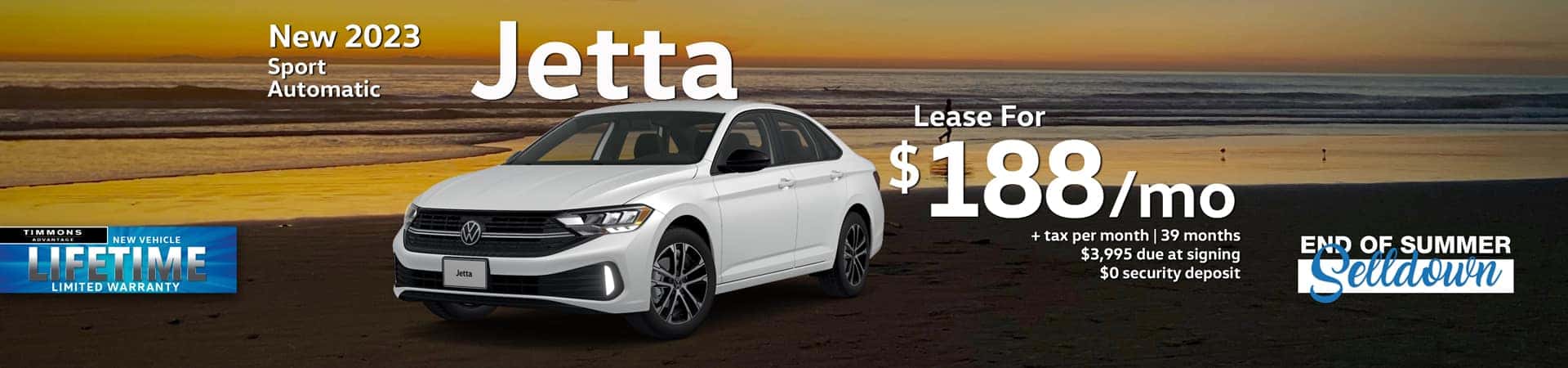 Special lease offer on Volkswagen Jetta at Timmons VW of Long Beach