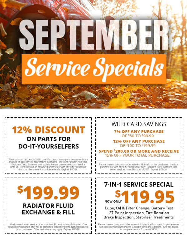 September Service Specials