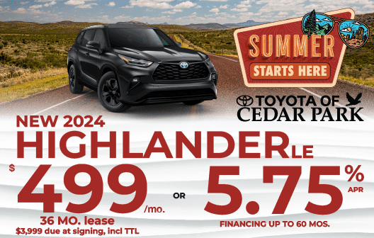 Toyota Monthly Offers | Cedar Park TX | Toyota of Cedar Park