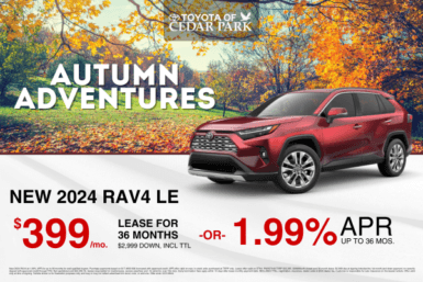 New Toyota RAV4 Lease and Finance Offers | Toyota of Cedar Park