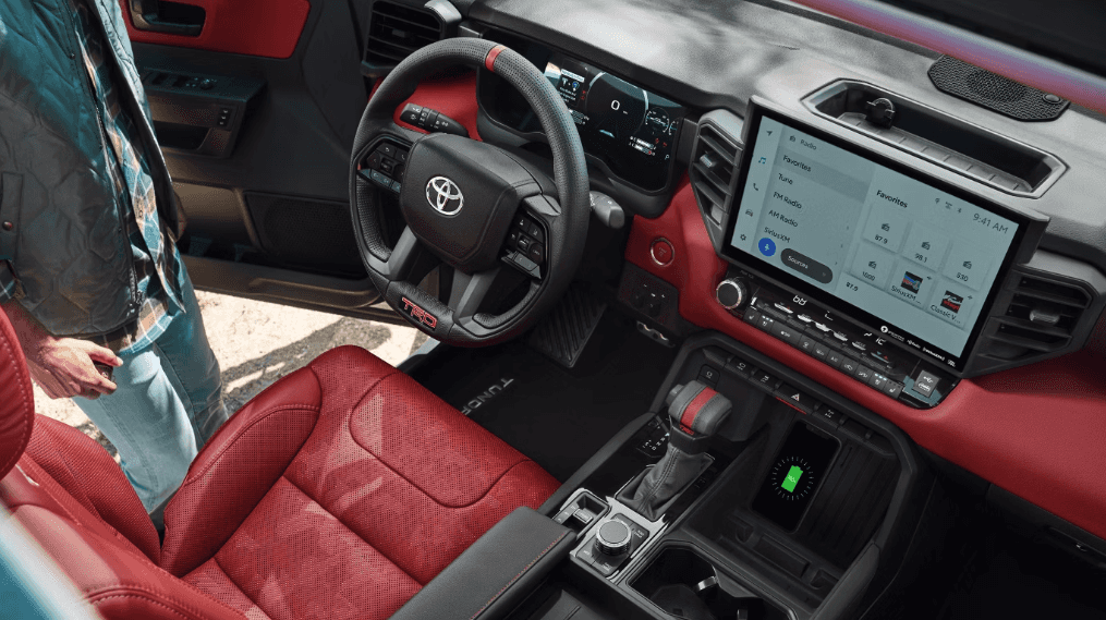 Interior of new 2026 Toyota Tundra for sale near Pflugerville, TX