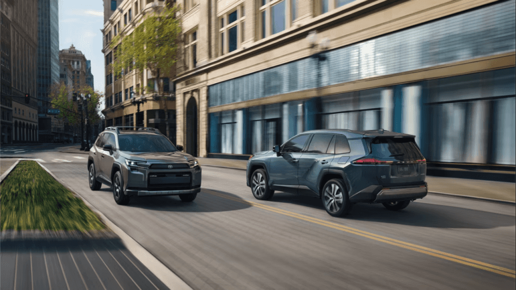 2026 Toyota RAV4s Driving in Cityscape Near Austin, TX
