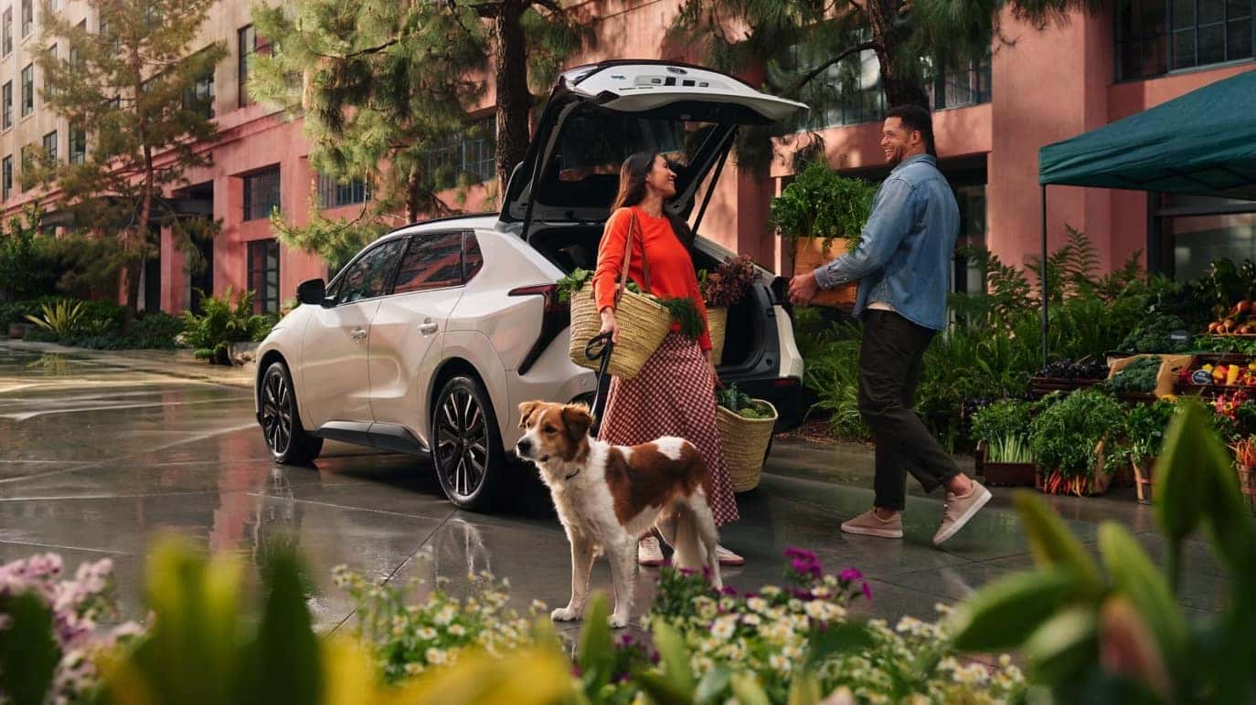 2026 Toyota bZ electric crossover with cargo space open nearby Georgetown, TX