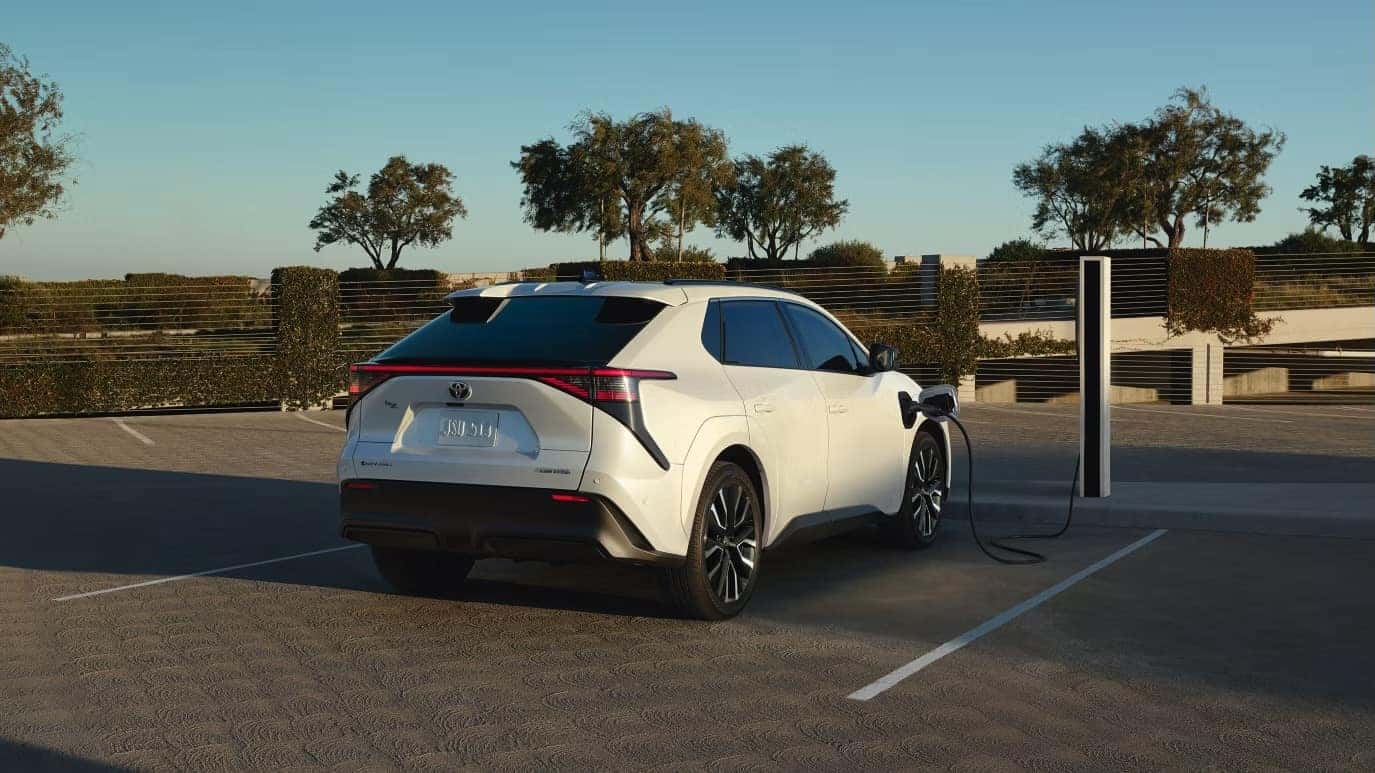 White 2026 bZ electric Toyota Charging Near Pflugerville, TX