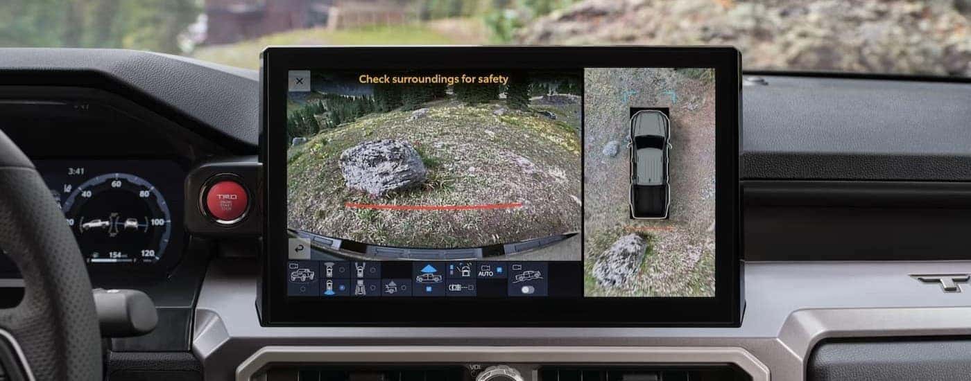 infotainment screen in a 2026 Toyota Tacoma.