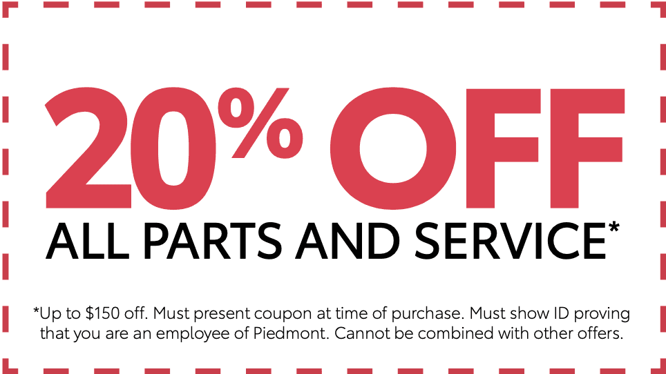 20% Off All Parts & Service