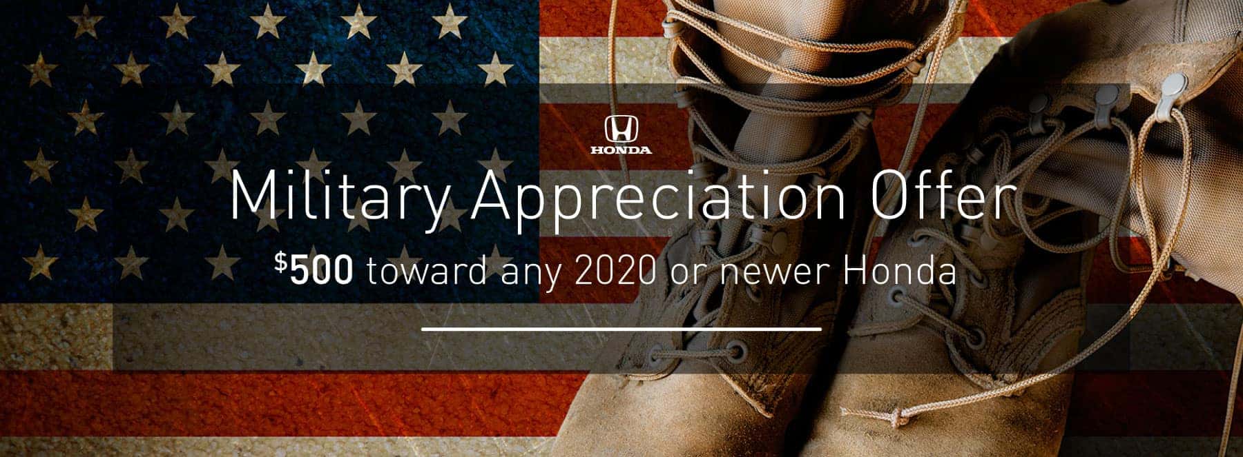 Honda Military Offer - $500 toward any 2020 or newer Honda