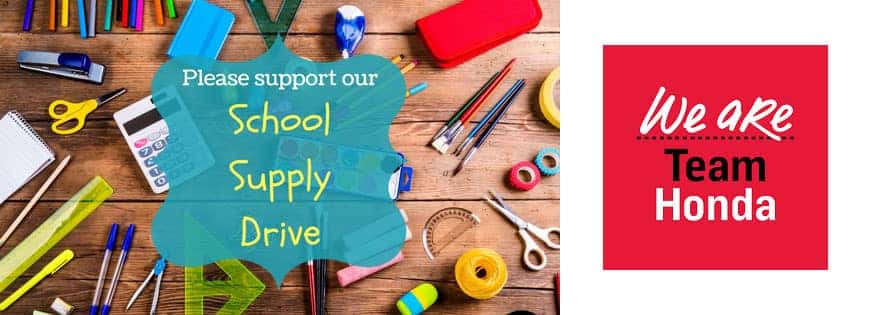 Team Honda - School Supply Drive