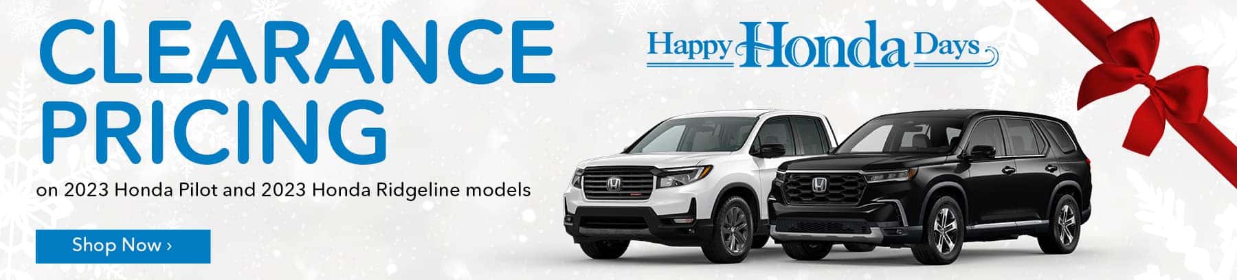 Honda Clearance Pricing
