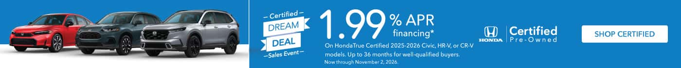 Honda Certified Dream Deal