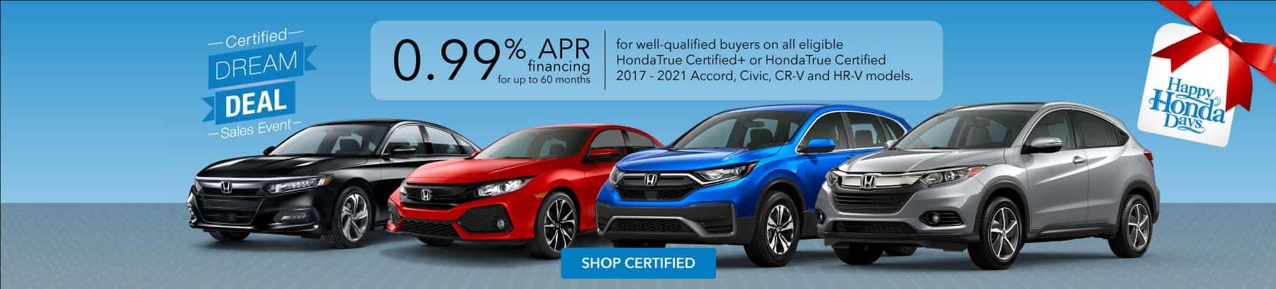 0.99% APR for up to 60 months