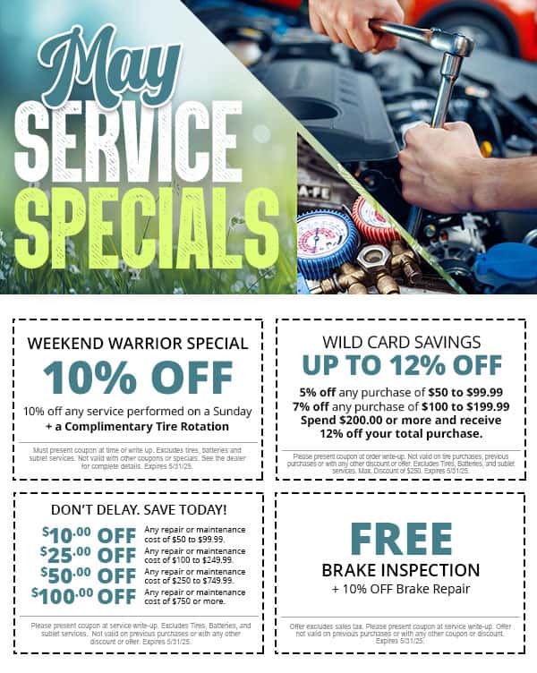 May Service Specials