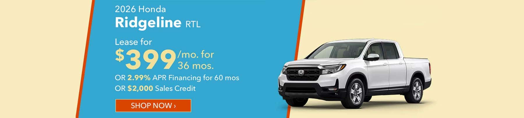 2026 Ridgeline lease offer