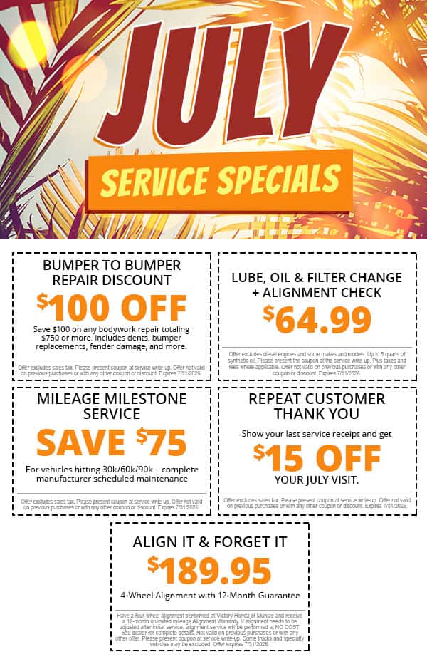July Service Specials