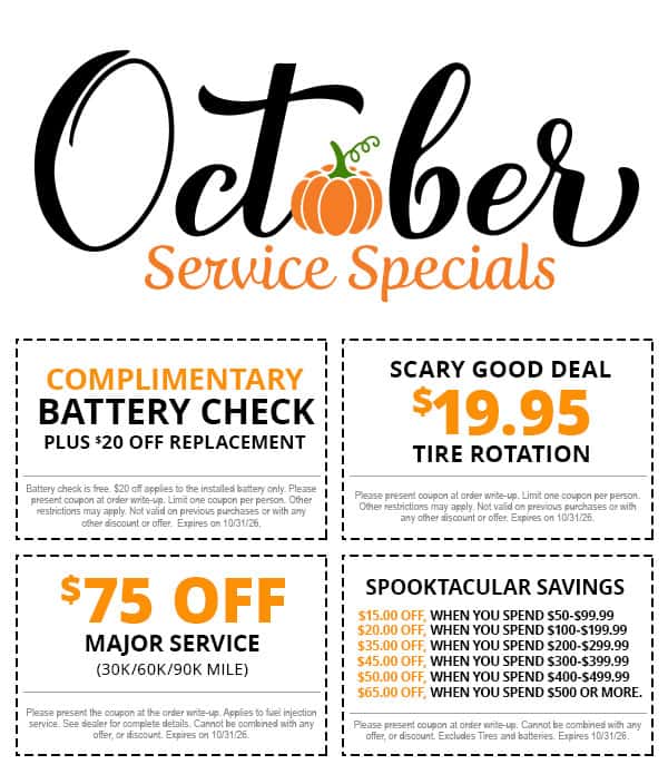 October Service Specials