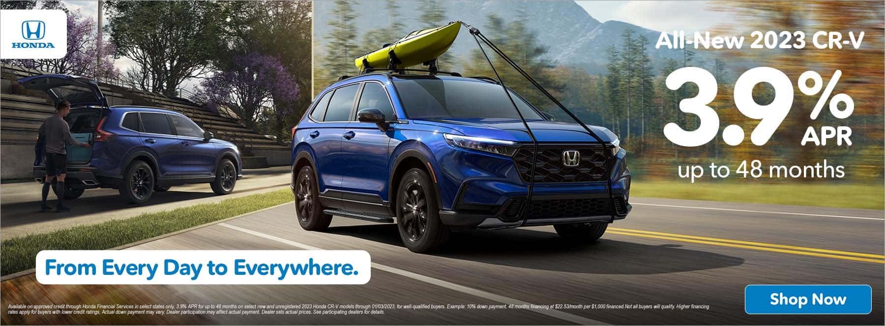 3.9% APR on All-New 2023 CR-V