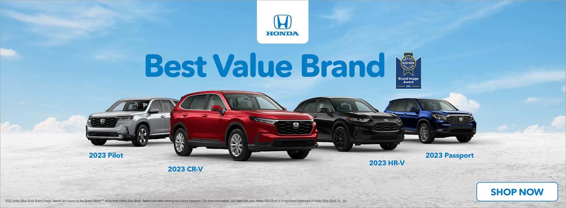 Honda vehicles on a sky background