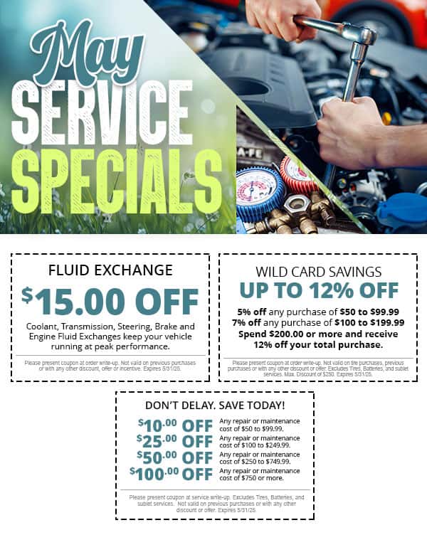 May Service Specials