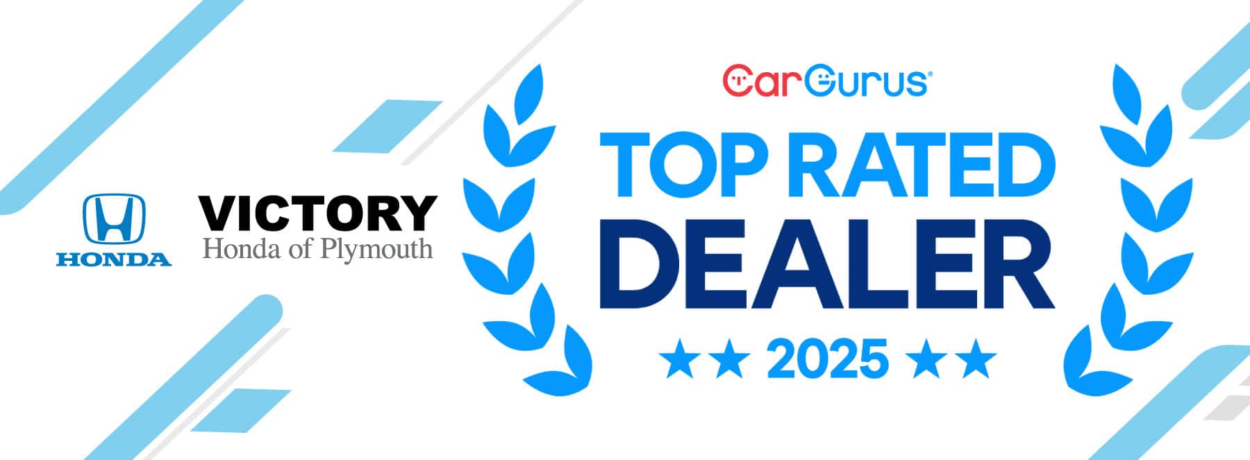Victory Honda of Plymouth is CarGurus Top Rated Dealer 2025