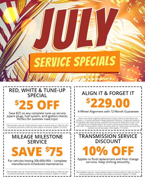 July Service Specials