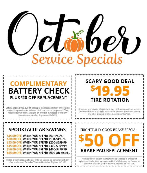 October Service Specials