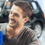 Couple financing a car