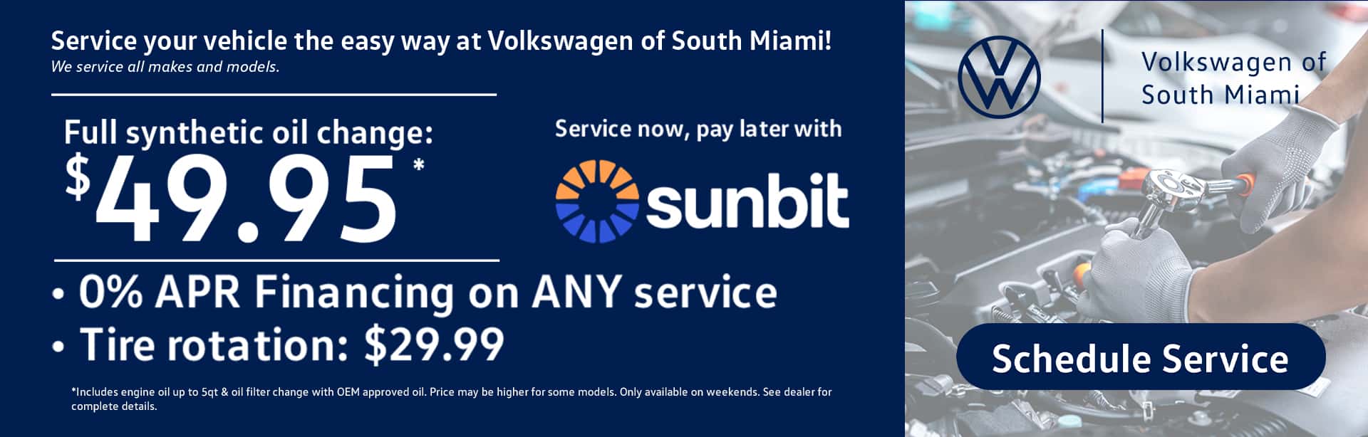 Oil change offer