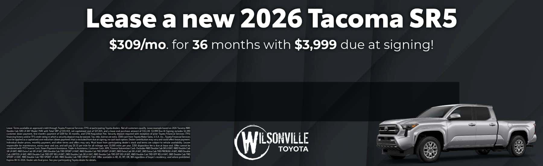 Tacoma Lease Offer