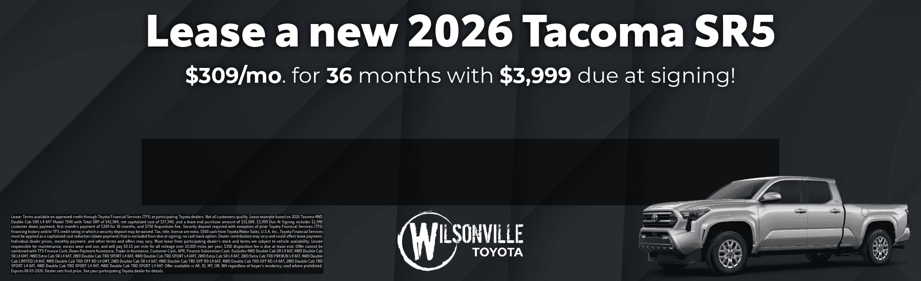 Tacoma Lease