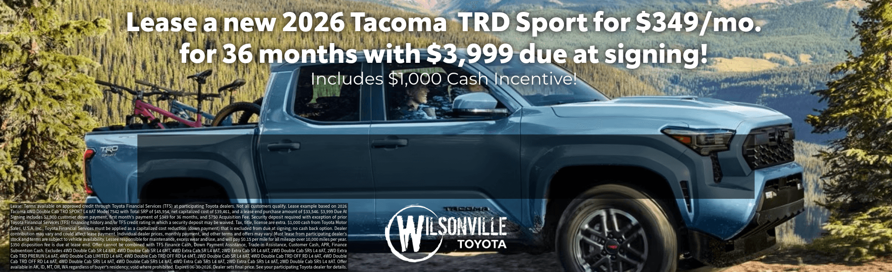 2026 Tacoma Lease